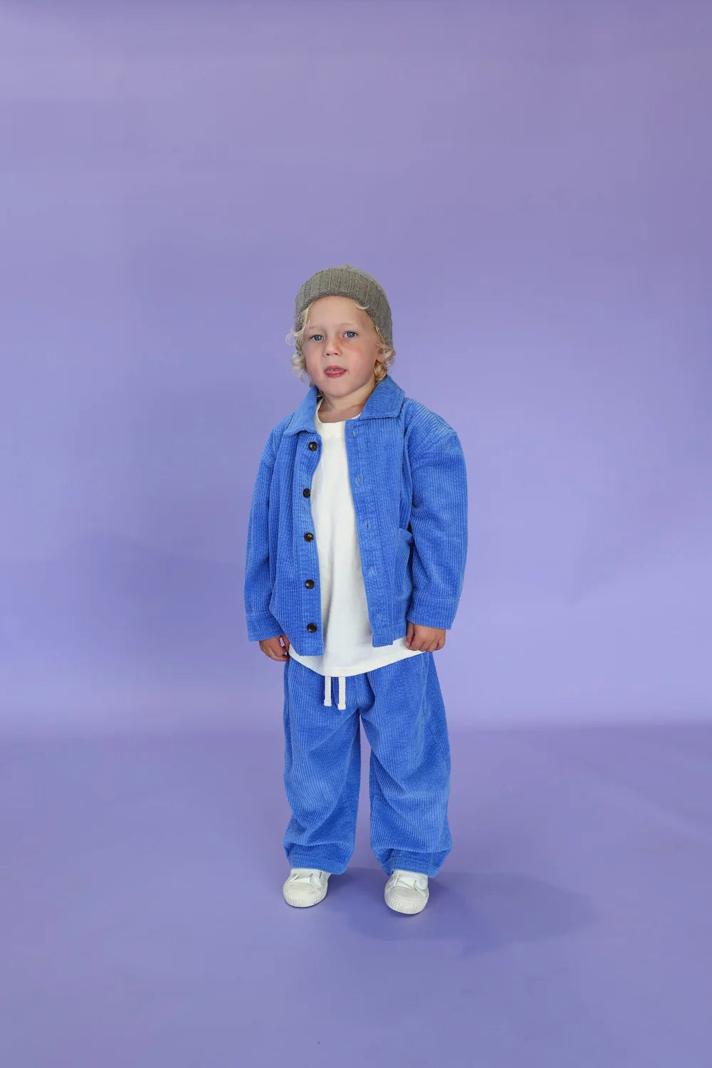 Organic Relaxed Cord Pant - Sea