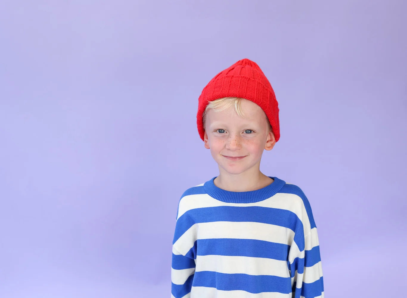 Merino Blend Ribbed Beanie - Flame