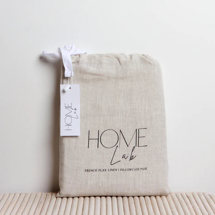 French Linen Pillowcase Pair - Natural Oat