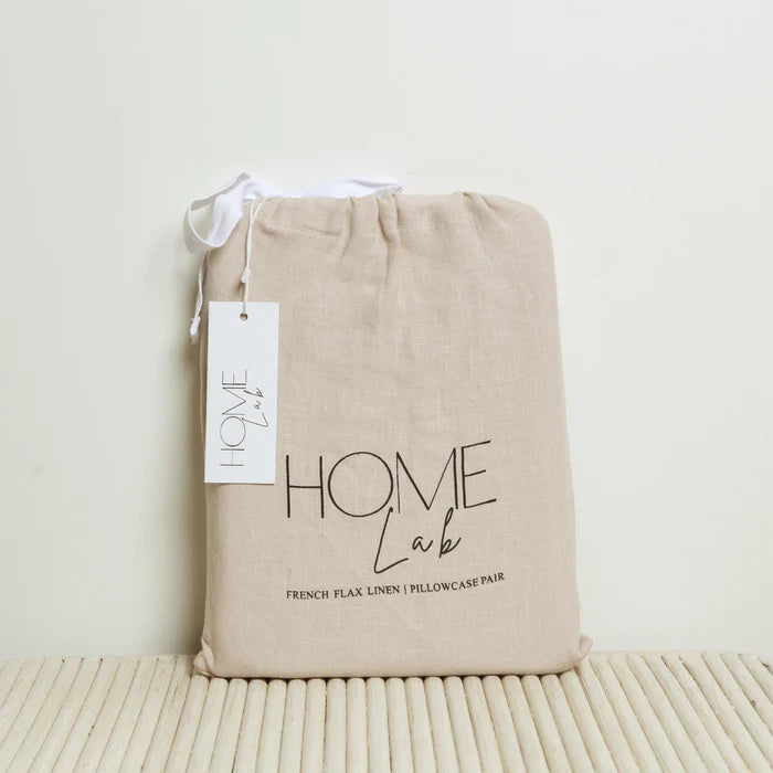 French Linen Pillowcase Pair - Latte