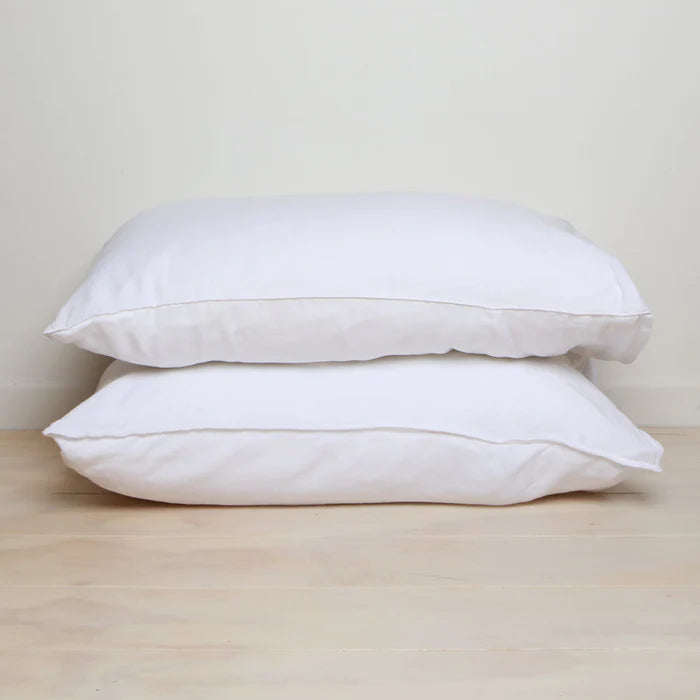 French Linen Pillowcase Pair - White
