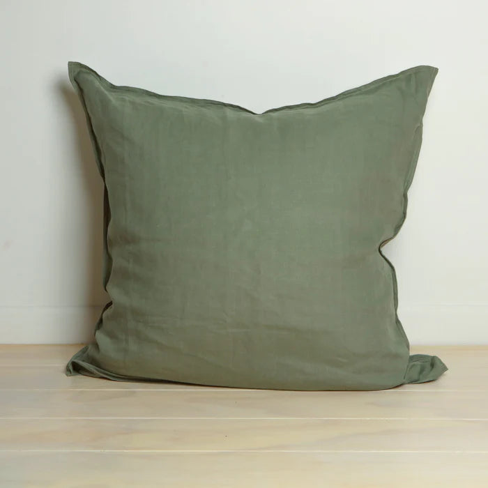 French Linen Euro Pillowcase - Lichen