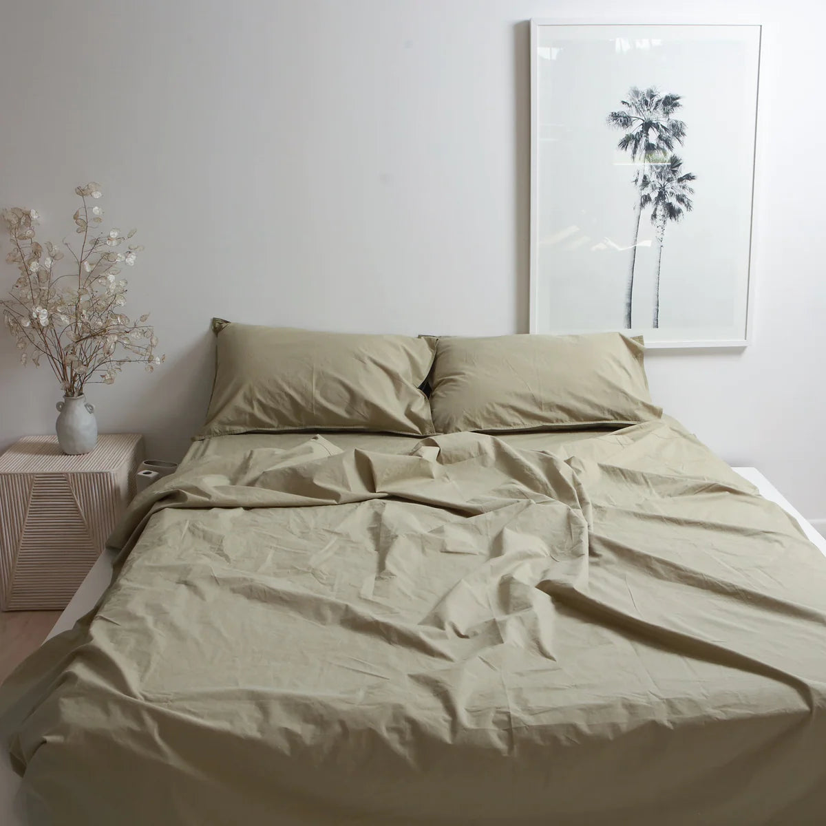 Cotton Sheet Set - Light Khaki