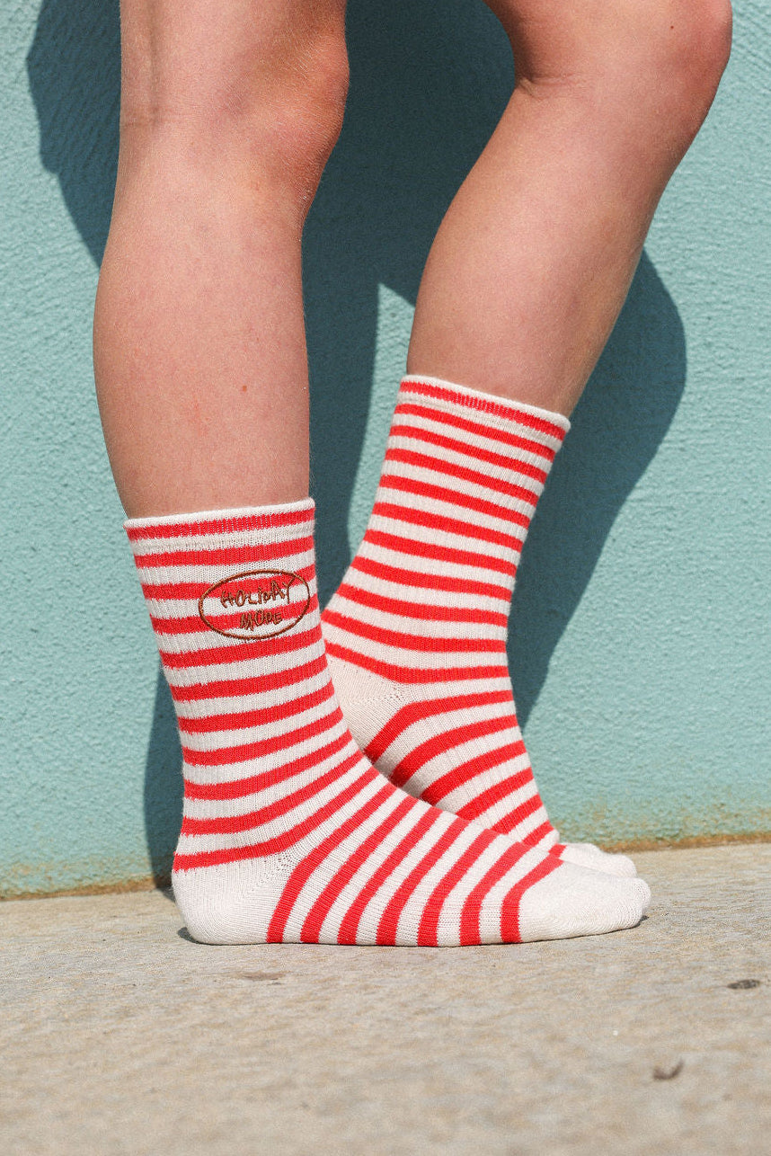 Holiday Mode Stripe Socks - Fiesta