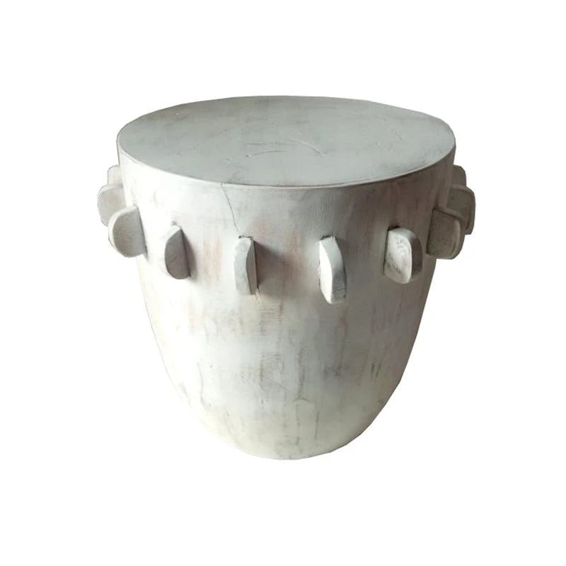 Java Kuping Side Table - White Wash