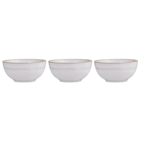 Cameo Ivory 3pk Nibble Bowl