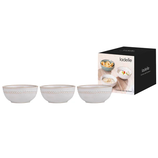 Cameo Ivory 3pk Dip Bowl