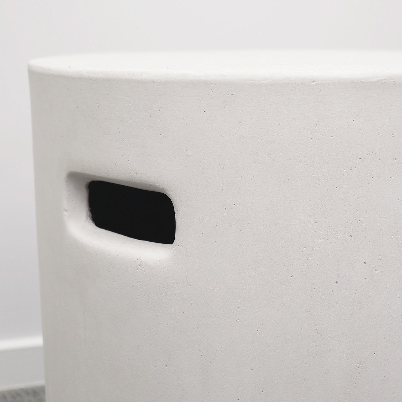 Concrete Pipe Side Table/Stool - White