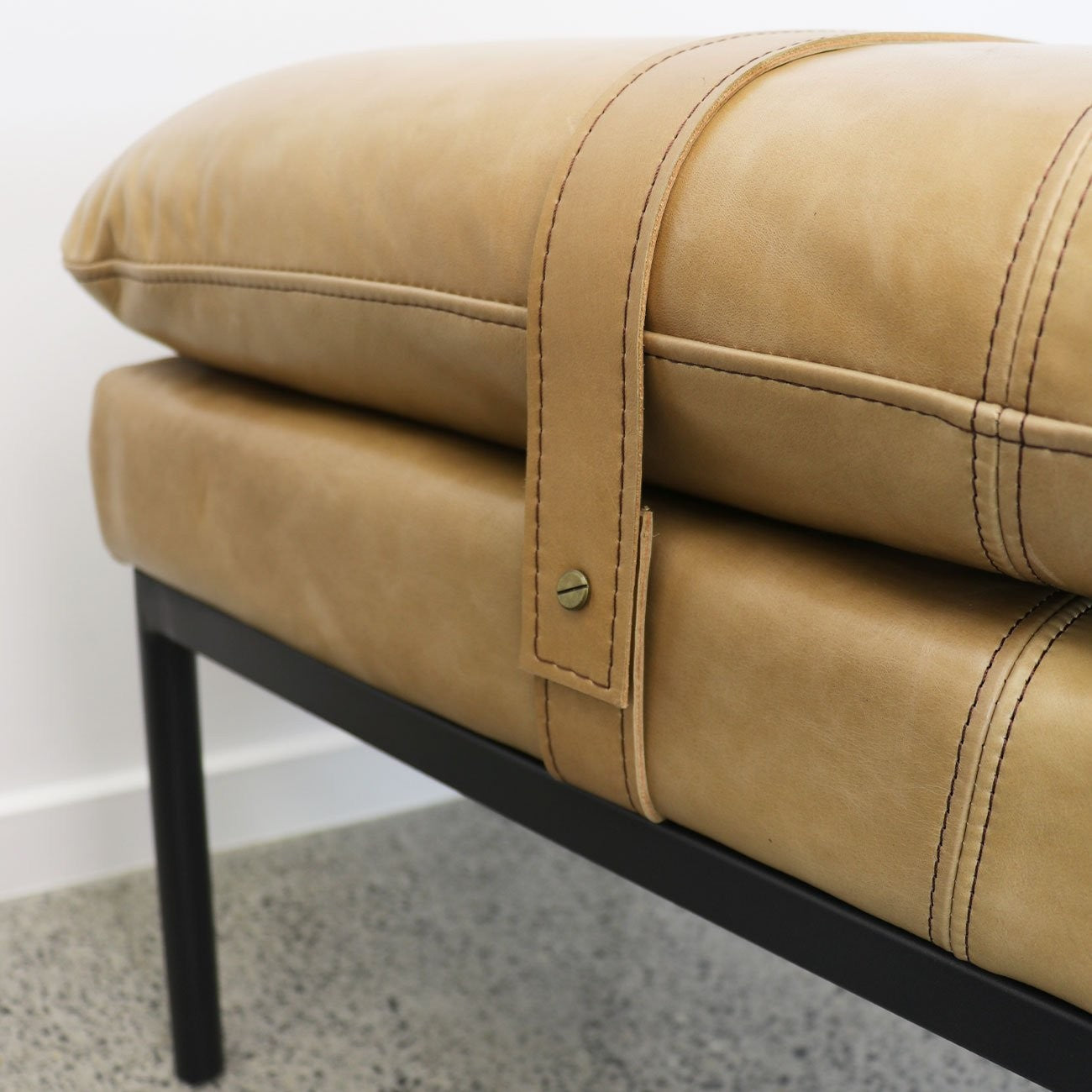 Baxter Leather Ottoman
