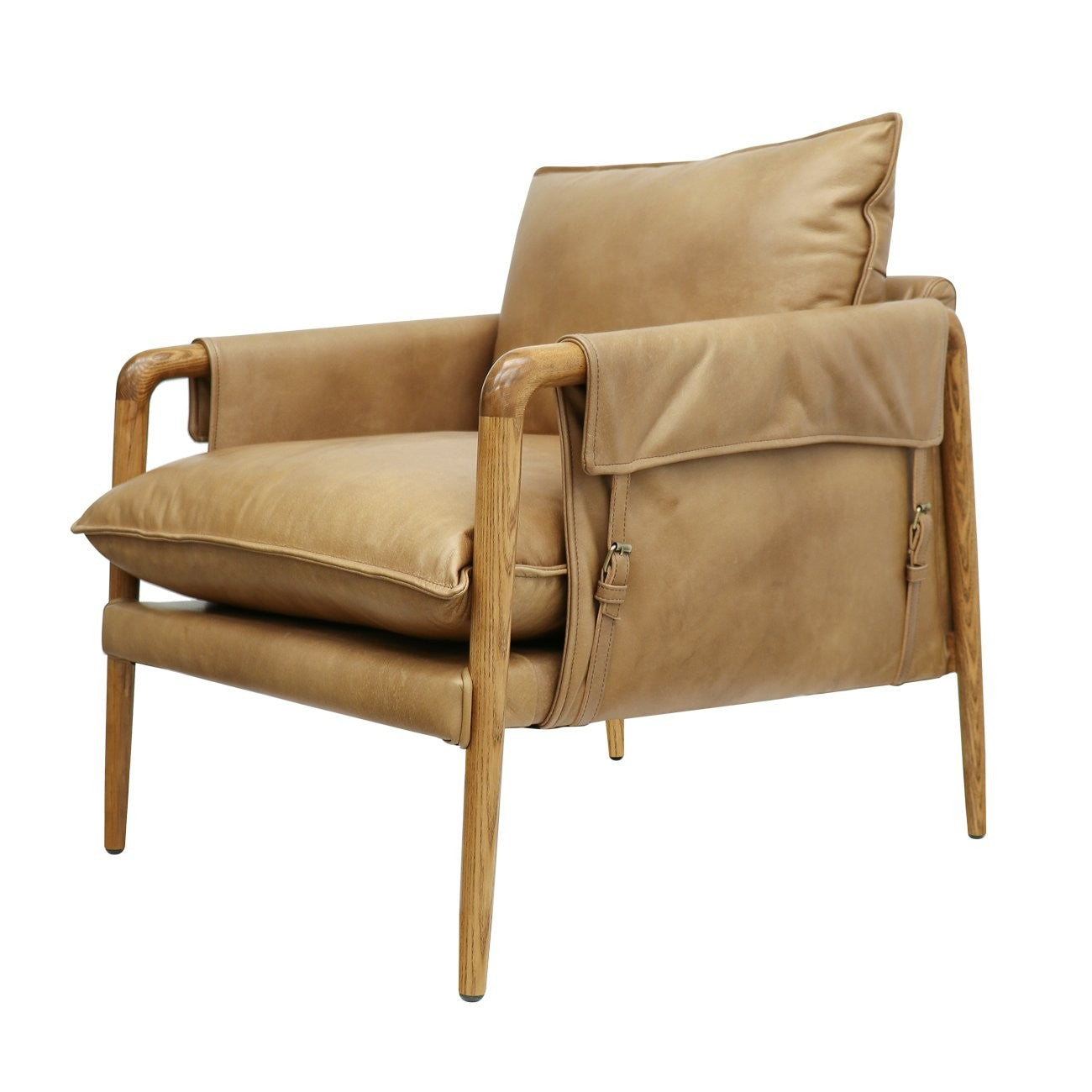 Saddle Armchair - Tan Leather