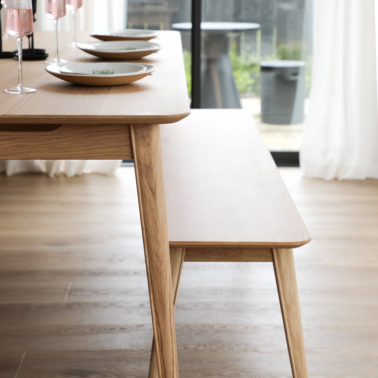 Rokke Bench - Solid Oak/Natural