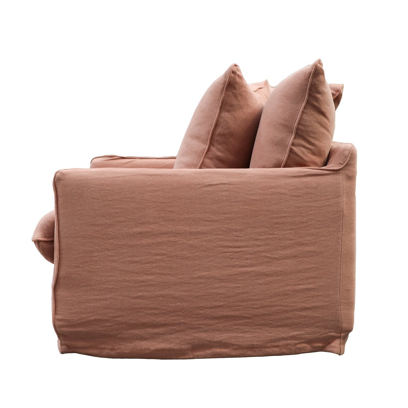 Lotus Slipcover Armchair - Brick