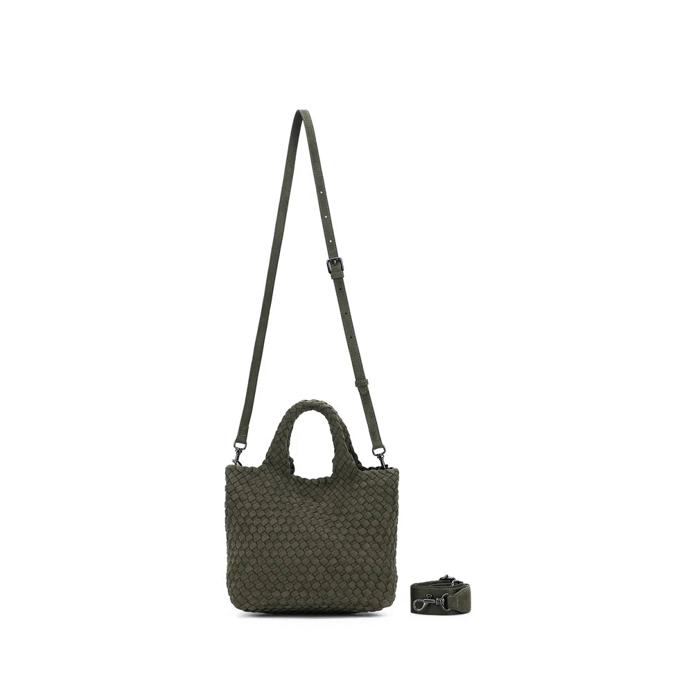 Cherie 2 Piece Suedette Mini Handbag Dark Olive