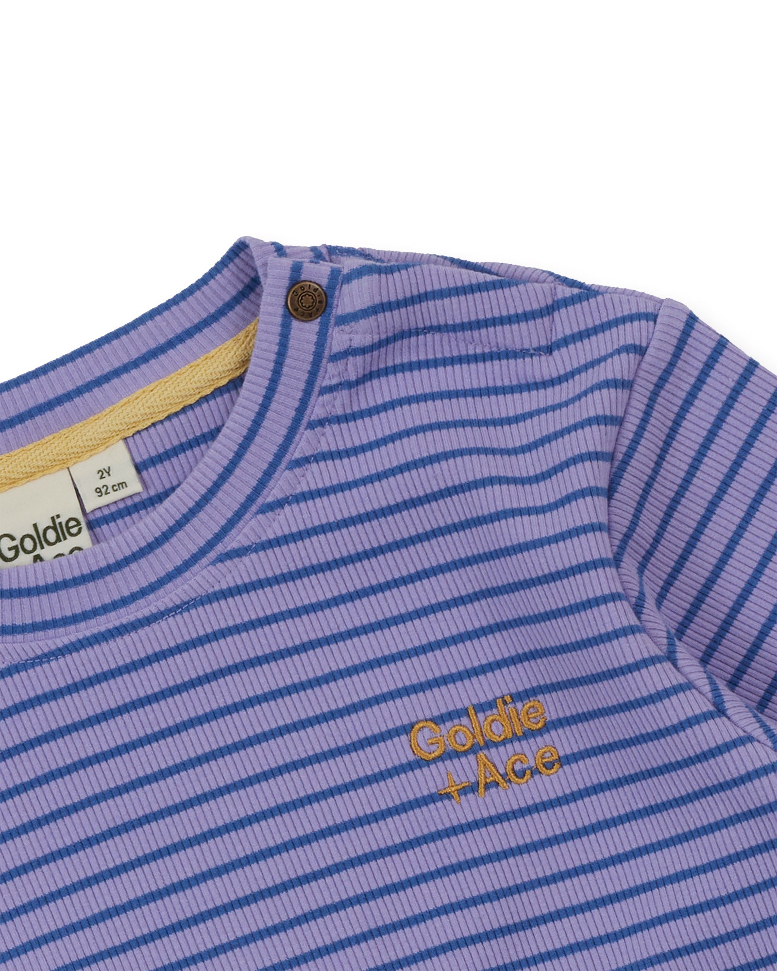 ESSENTIAL STRIPE RIB TOP PURPLE