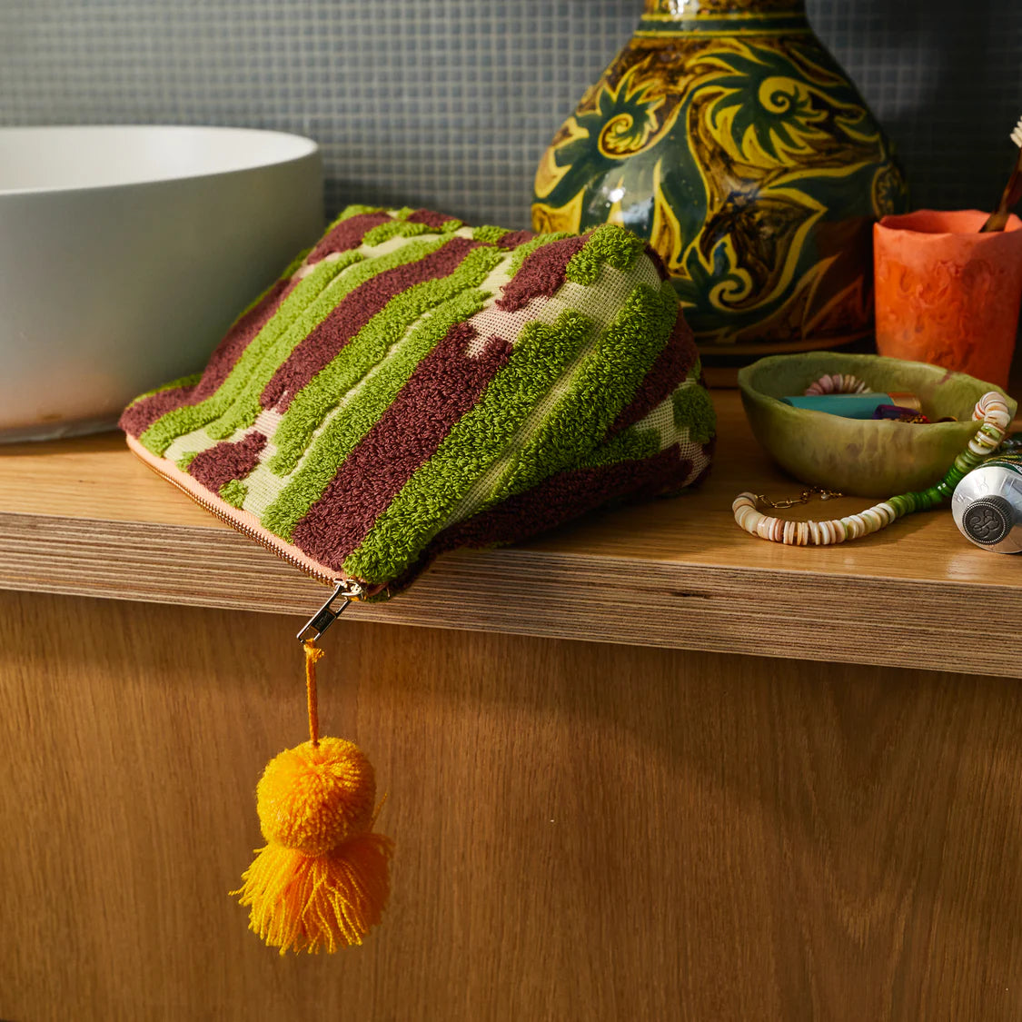 Nisha Terry Pouch - Palm