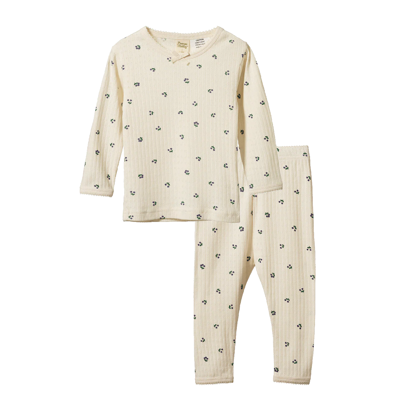 LONG SLEEVE PYJAMAS POINTELLE - Winter Berry