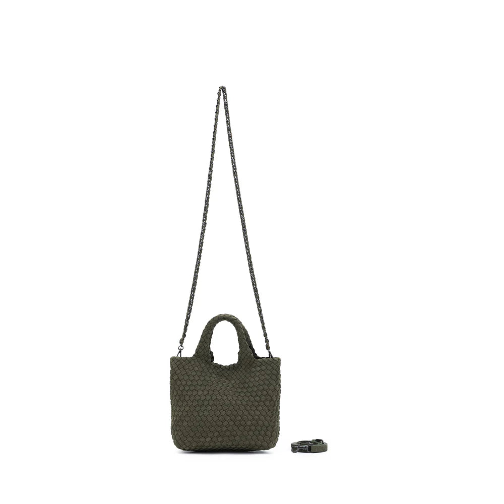 Cherie 2 Piece Suedette Mini Handbag Dark Olive