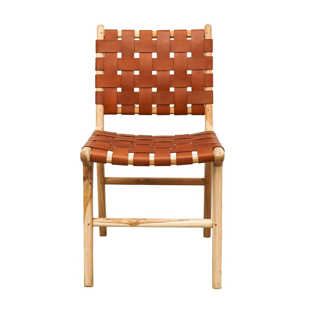 Hayes Leather Dining Chair - Tan