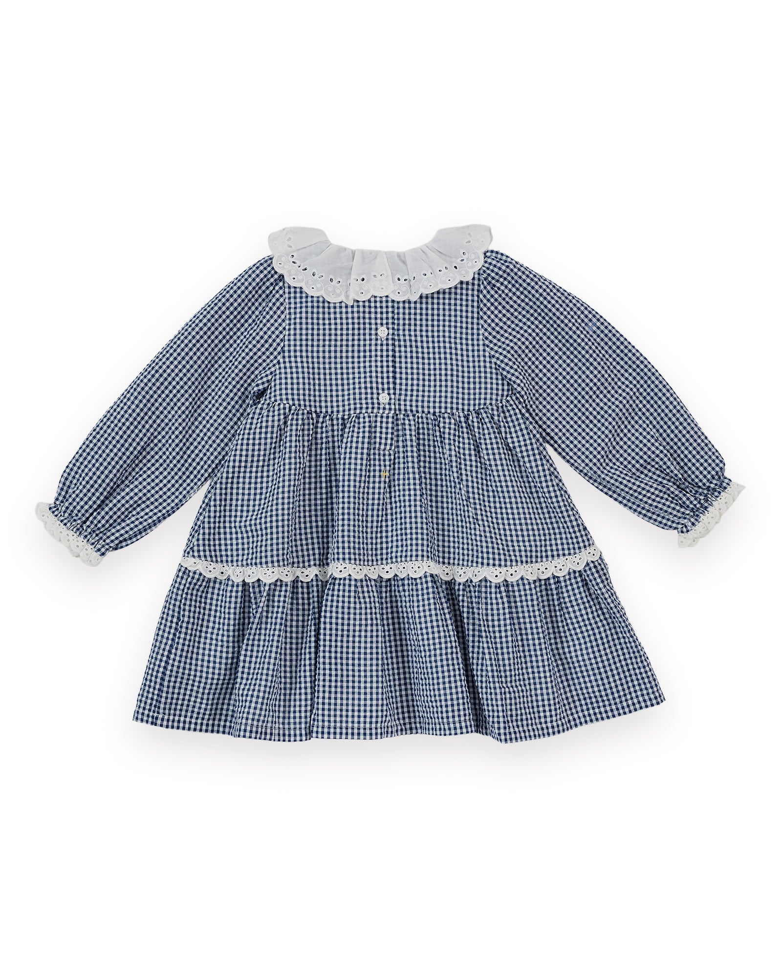 GINGHAM COLLARED DRESS