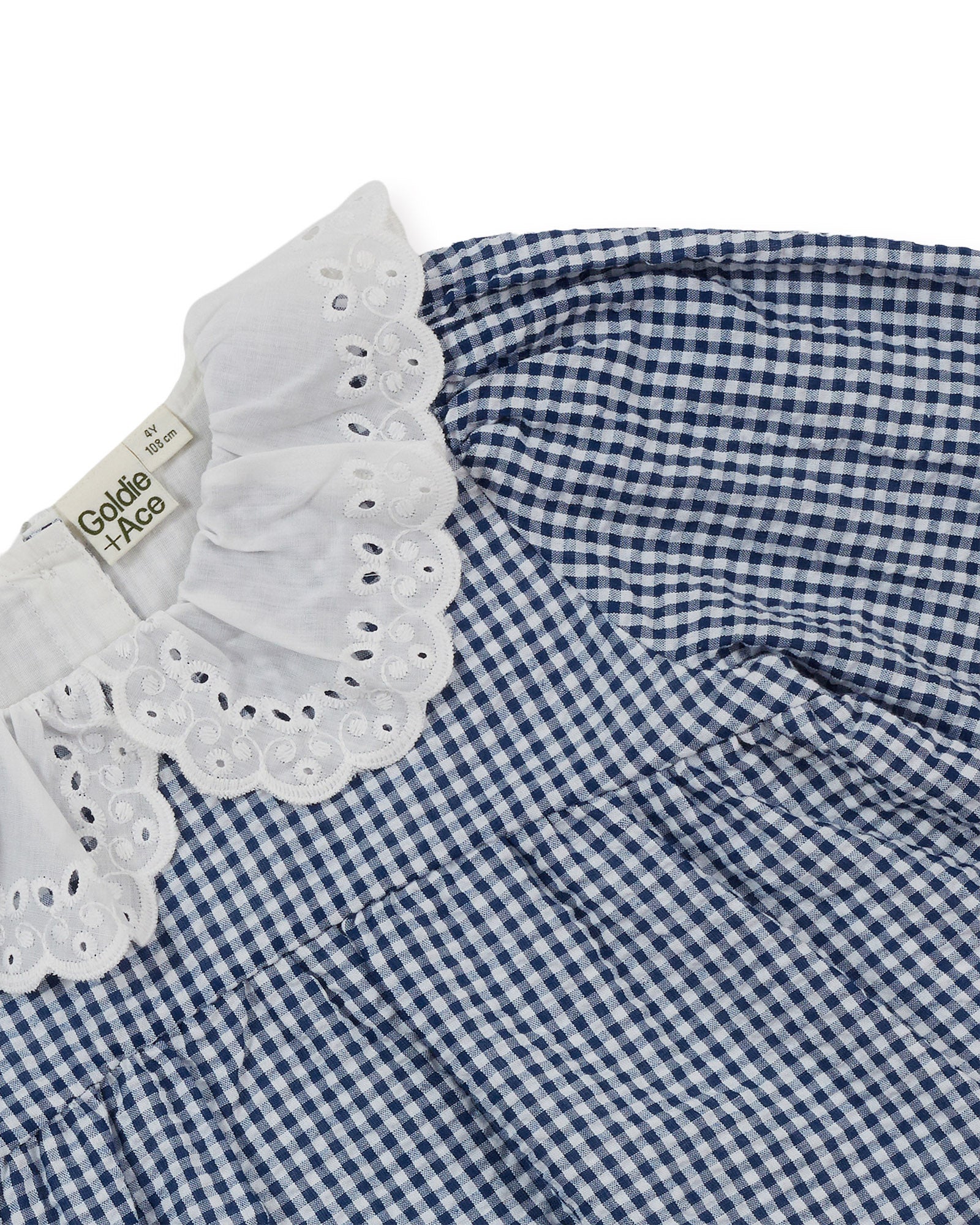 GINGHAM COLLARED DRESS