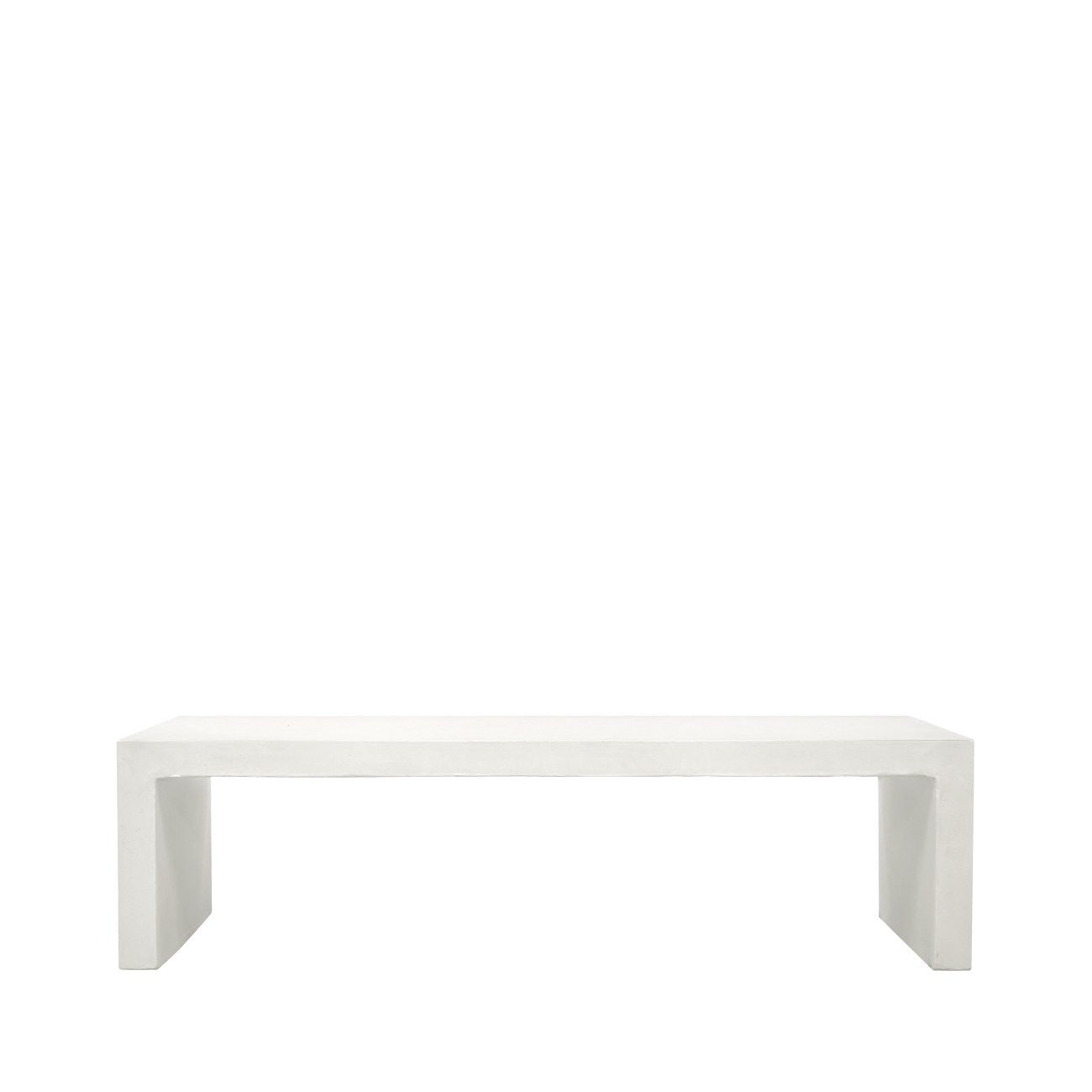 Palma Outdoor Long Bench - White