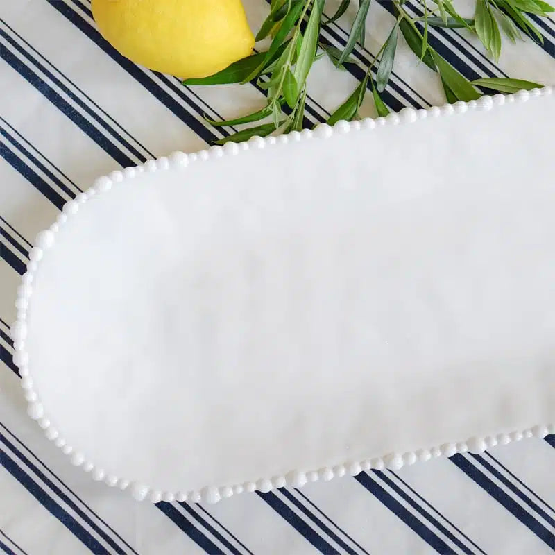 Melamine Pearl Platter 53cm - White