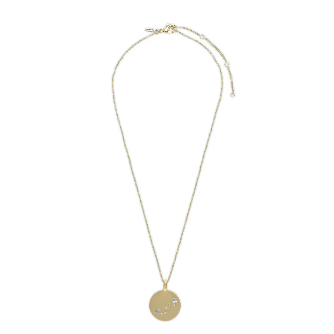 Scorpio Zodiac Sign Necklace - Gold Plated - Crystal