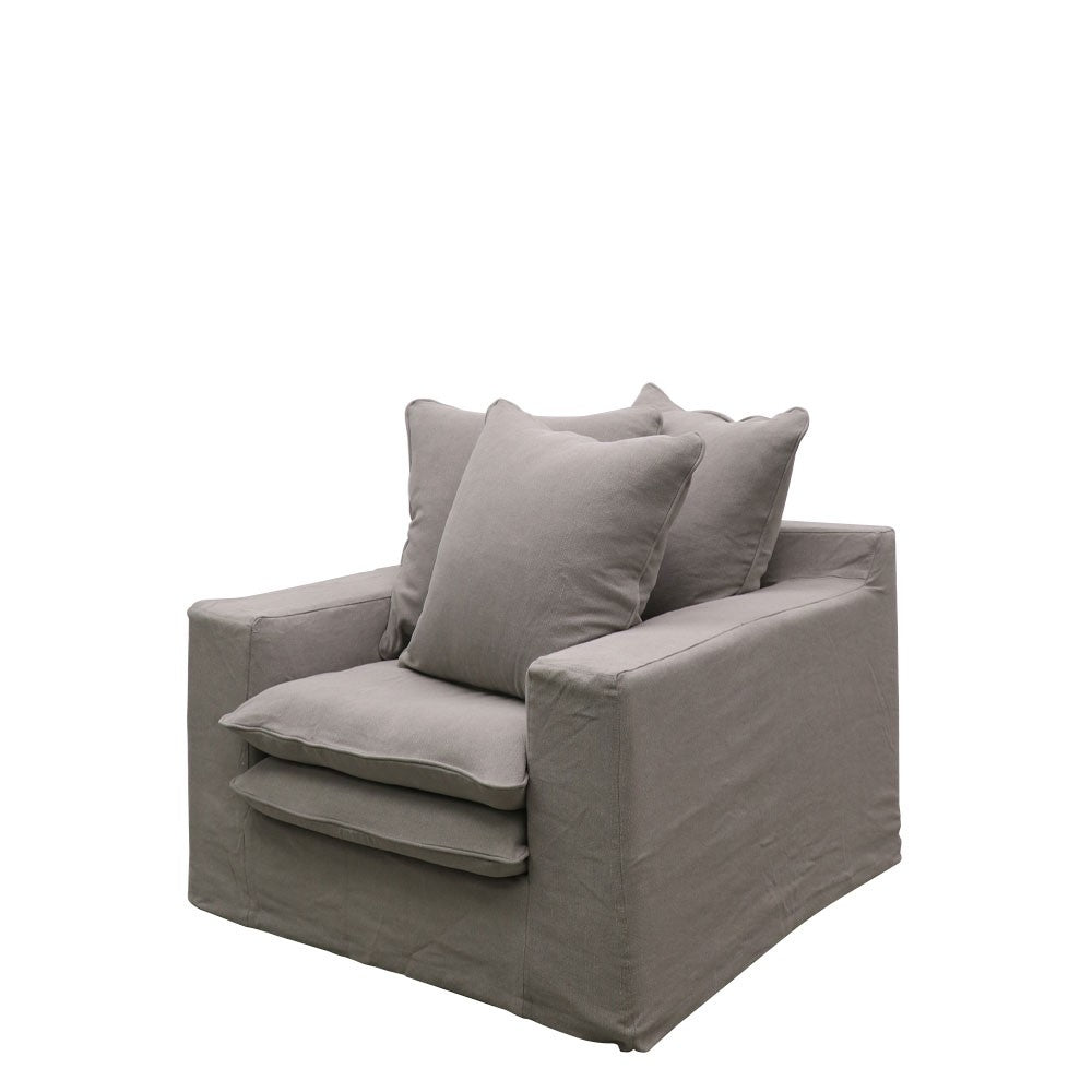 Keely Slipcover Armchair - Cement