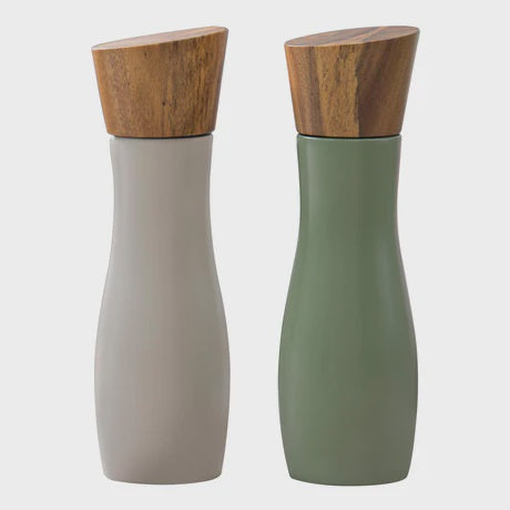 Essentials Salt & Pepper Grinders - Stone/Sage