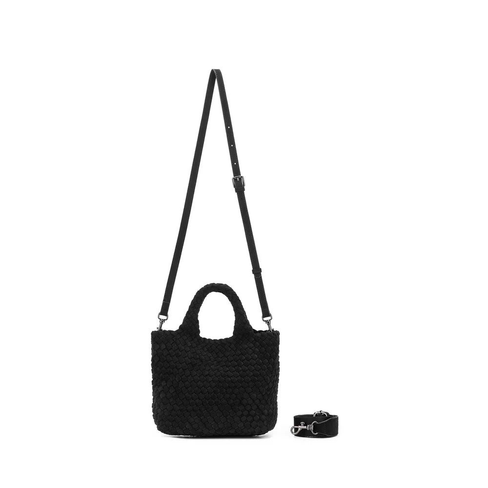 Cherie 2 Piece Suedette Mini Handbag Black