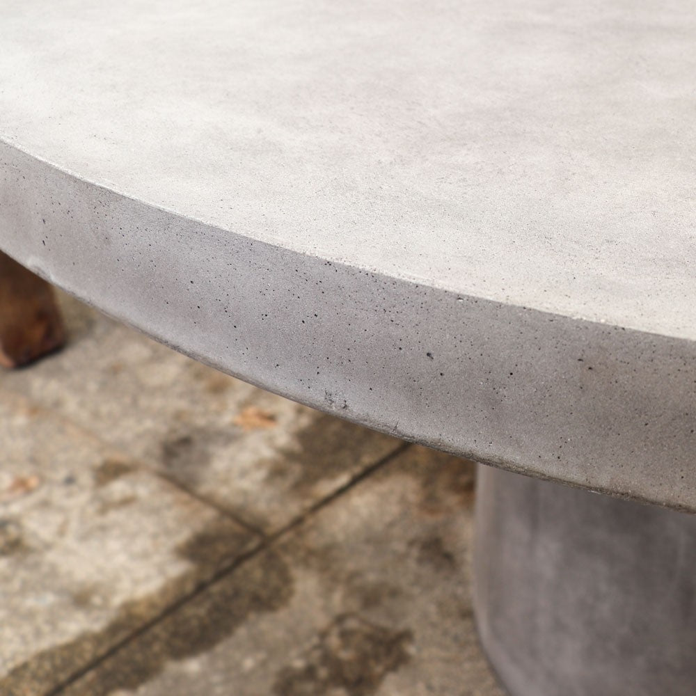 Milazzo Round Concrete Table - Grey