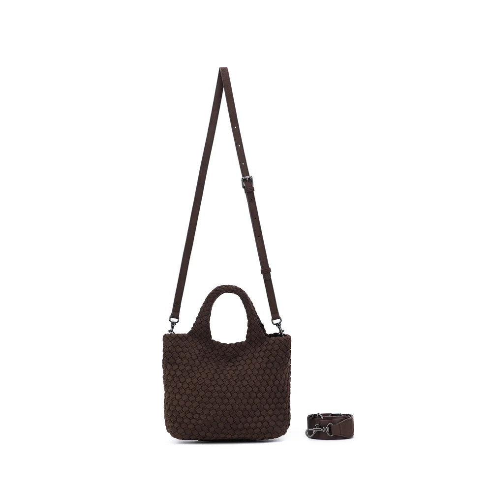 Cherie 2 Piece Suedette Mini Handbag Chocolate