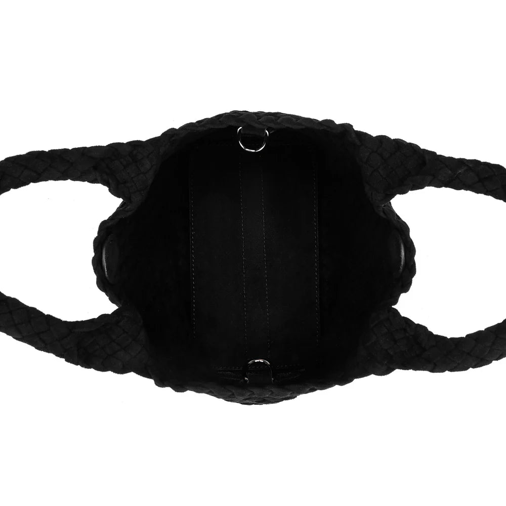 Cherie 2 Piece Suedette Mini Handbag Black