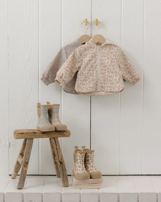 Rain Boots Pink Blossom & Ivory