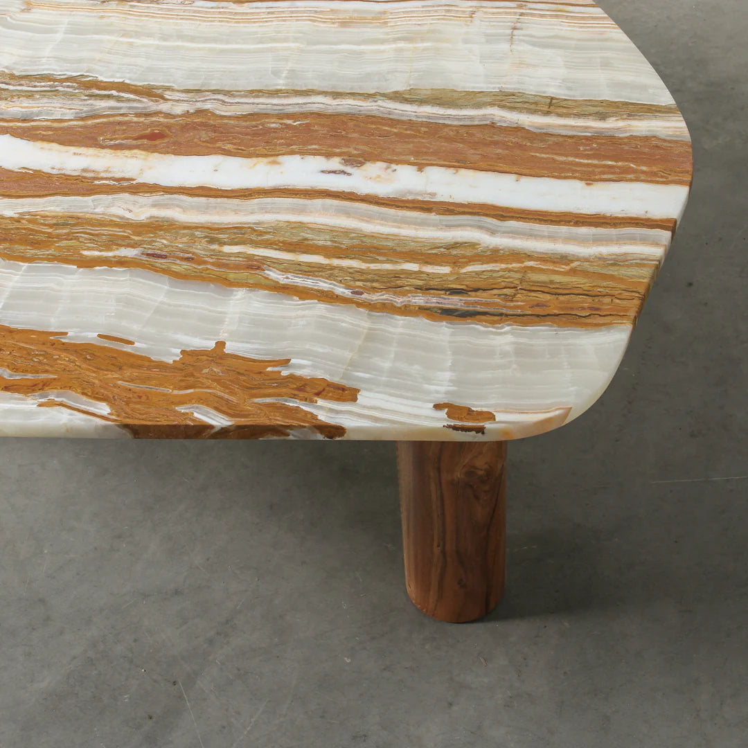 Clifton Table Onyx Travertine