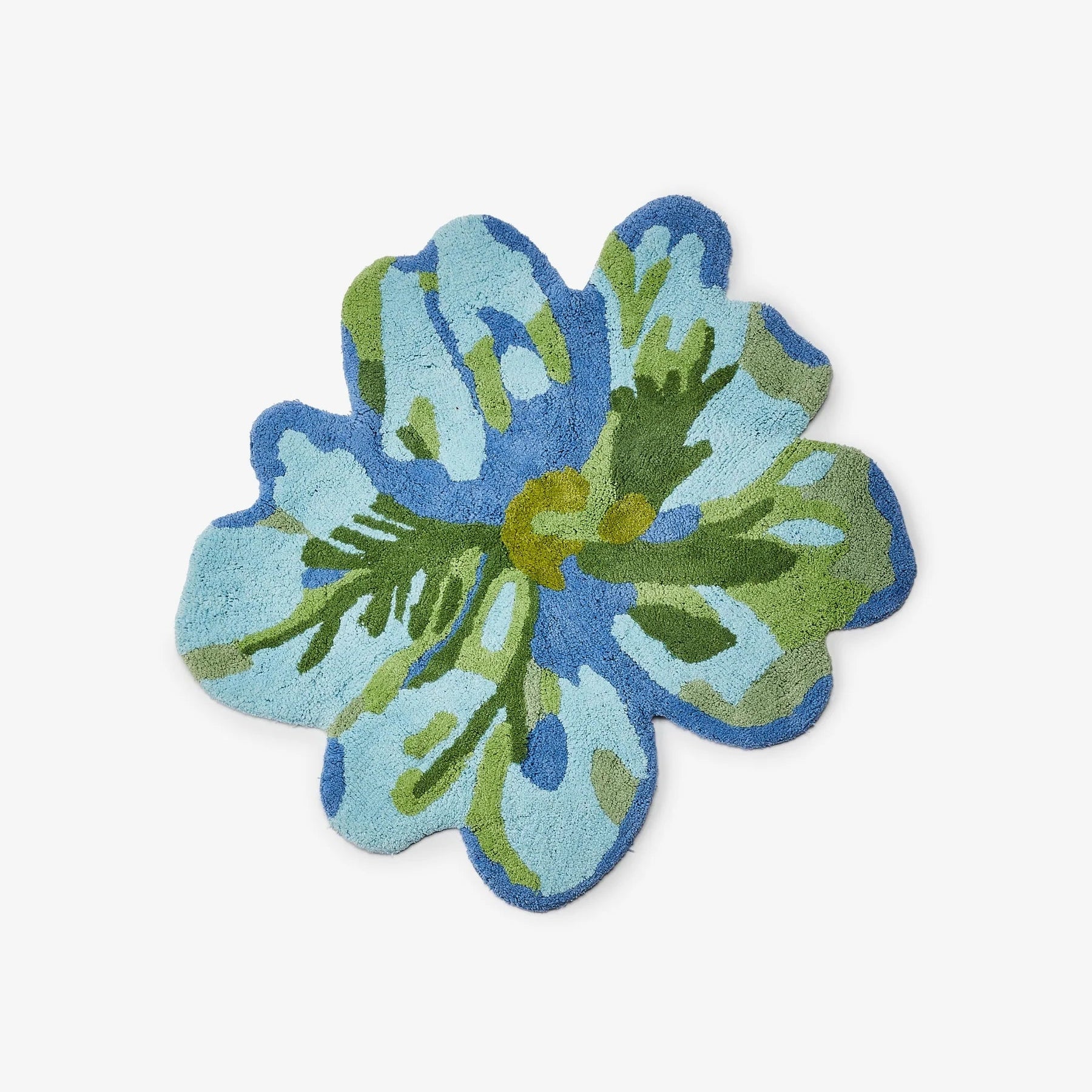 Tulip Blue Green Bath Mat
