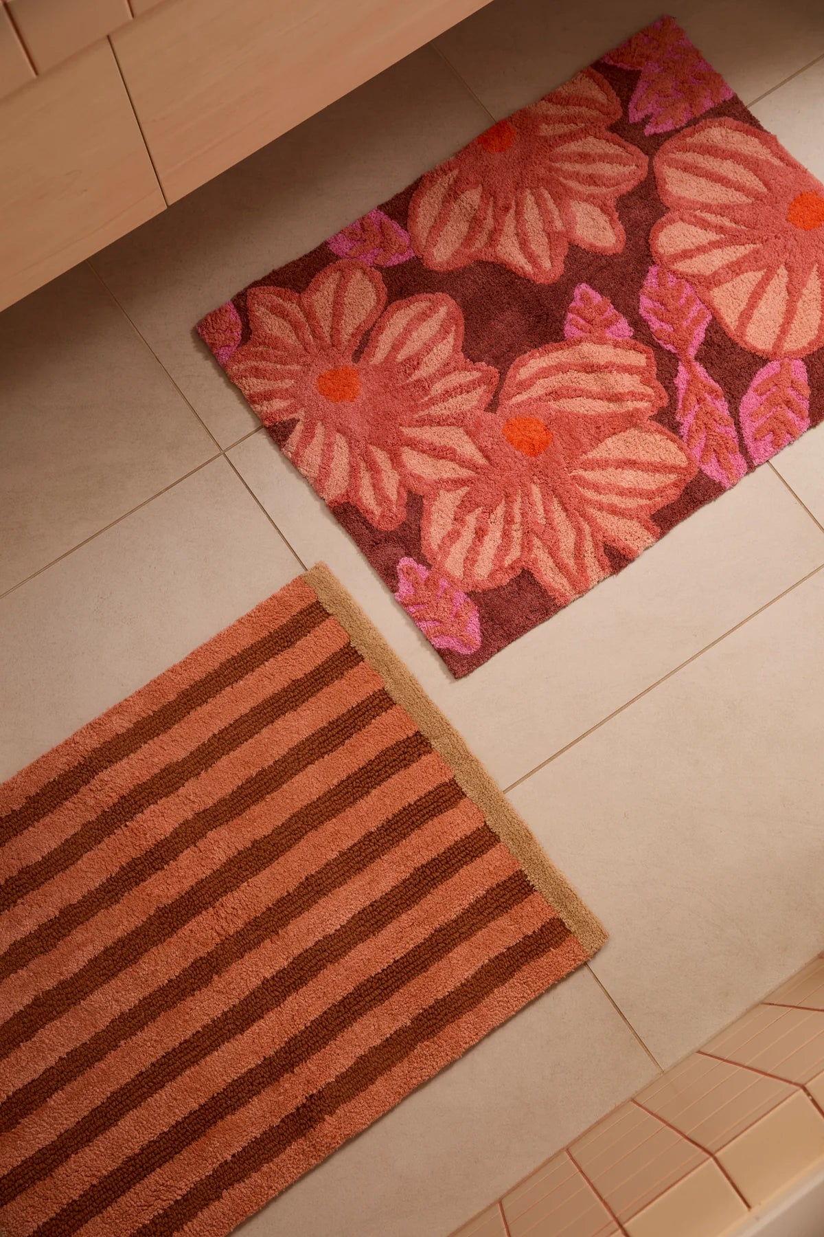 Azalea Pink Cotton Bath Mat