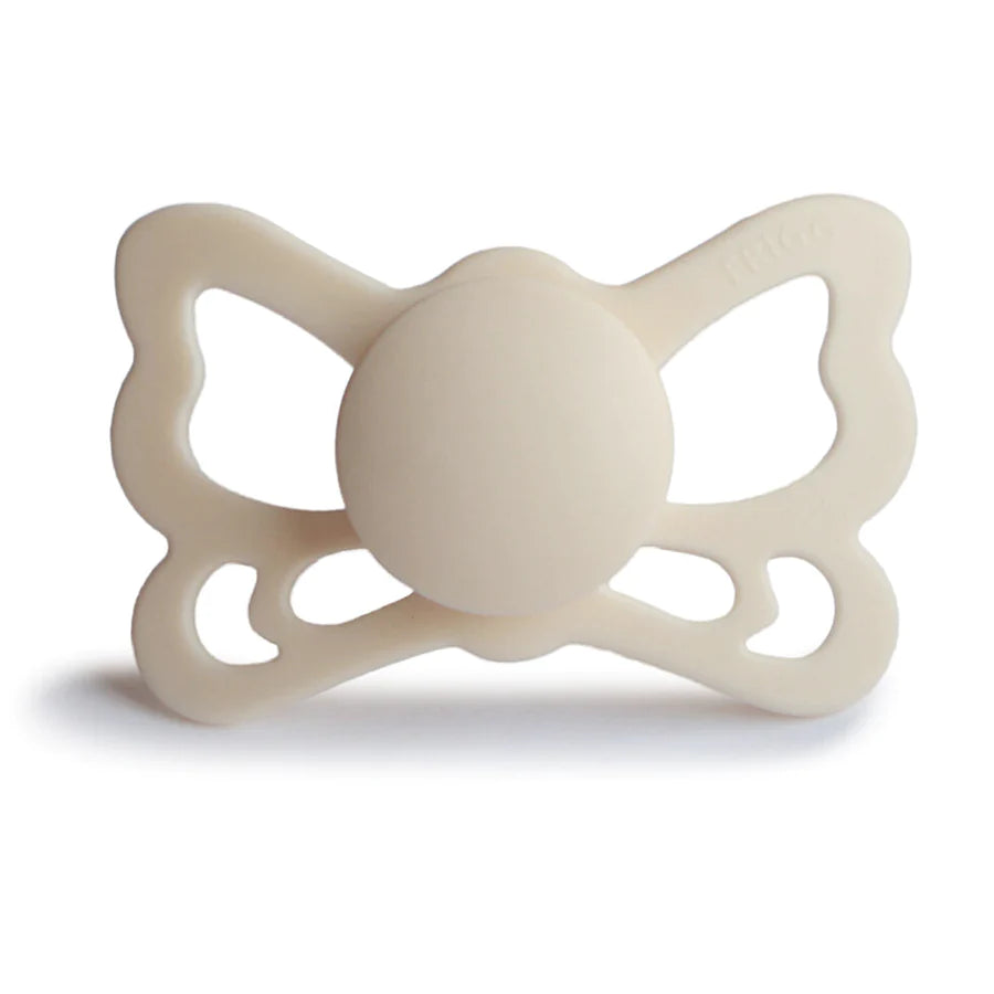 Anatomical Butterfly Silicone Pacifier - Cream