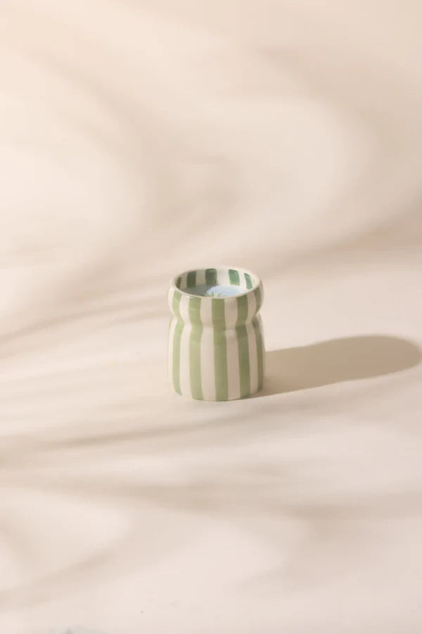 CABANA STRIPED CANDLE - BORA BORA