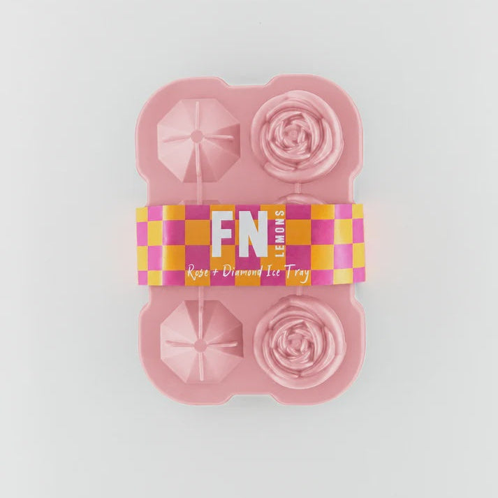 Rose + Diamond Ice Tray - Pink