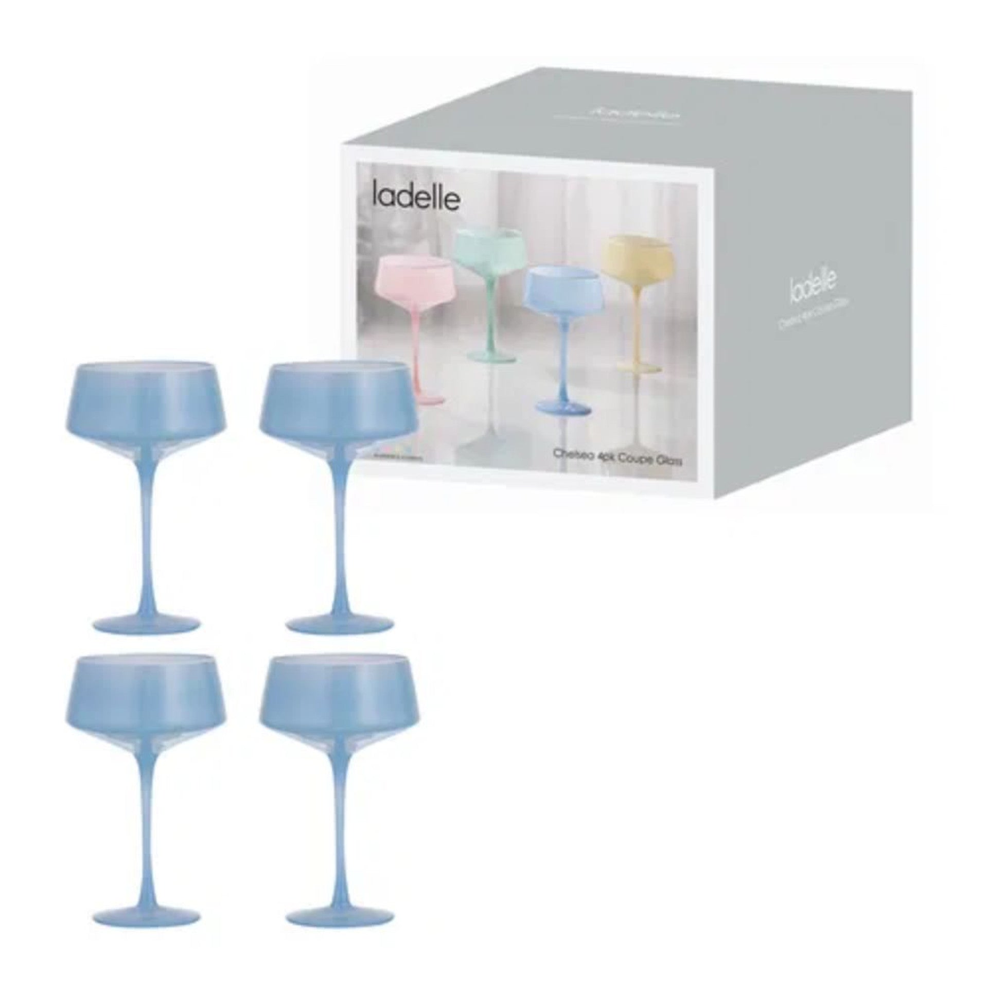 Chelsea Coupe Glass 4PK - Sky