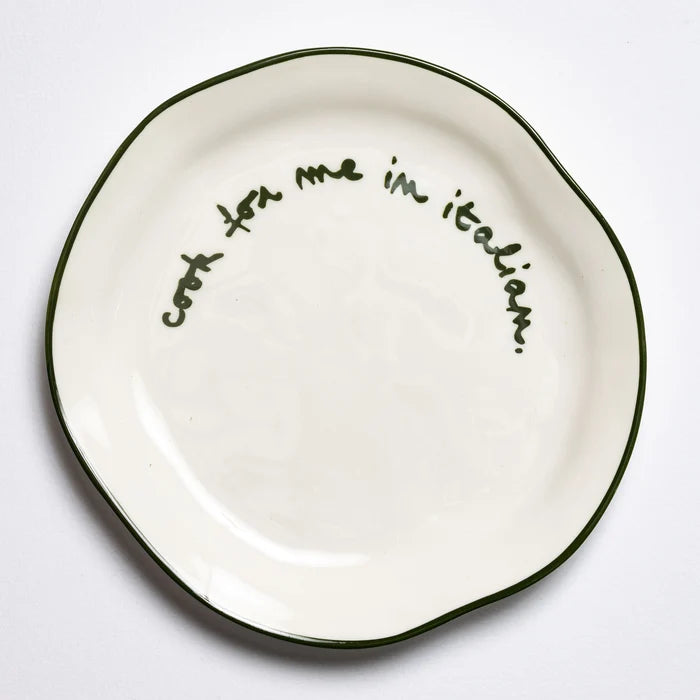 Statement Plate | Cook For Me In Italian
