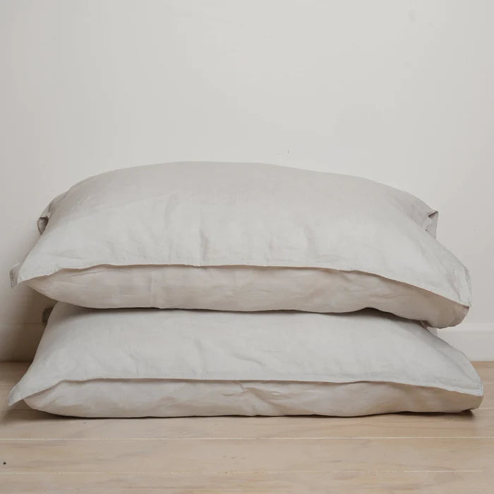 French Linen Pillowcase Pair - Cloud