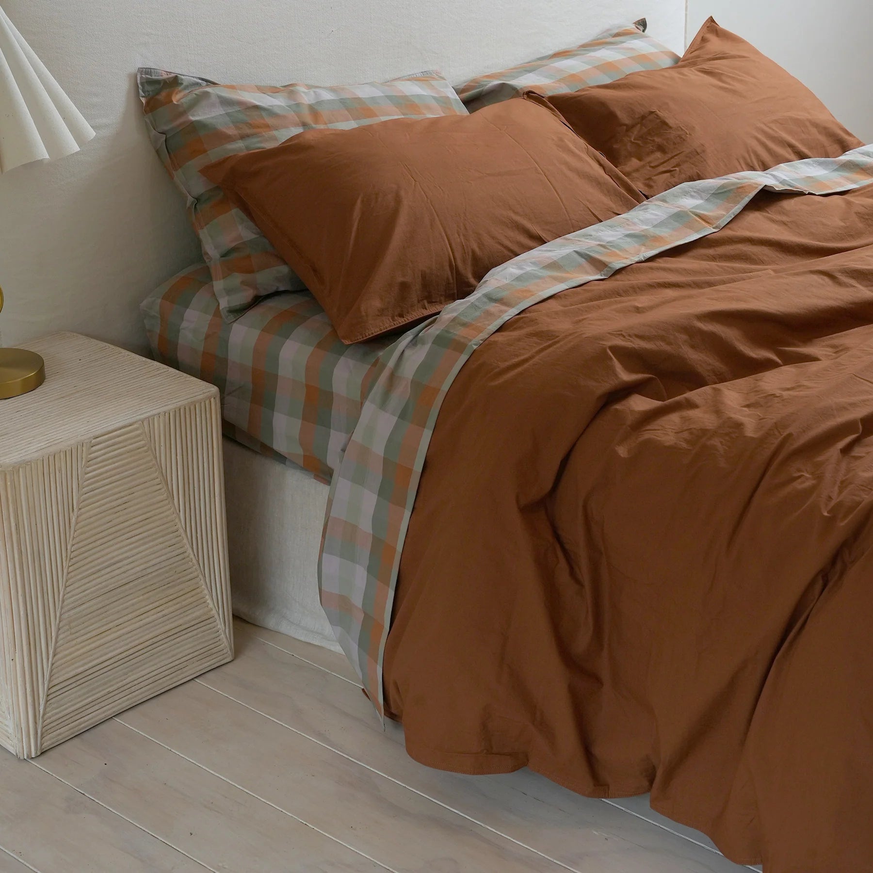 Cotton Duvet Set - Rust