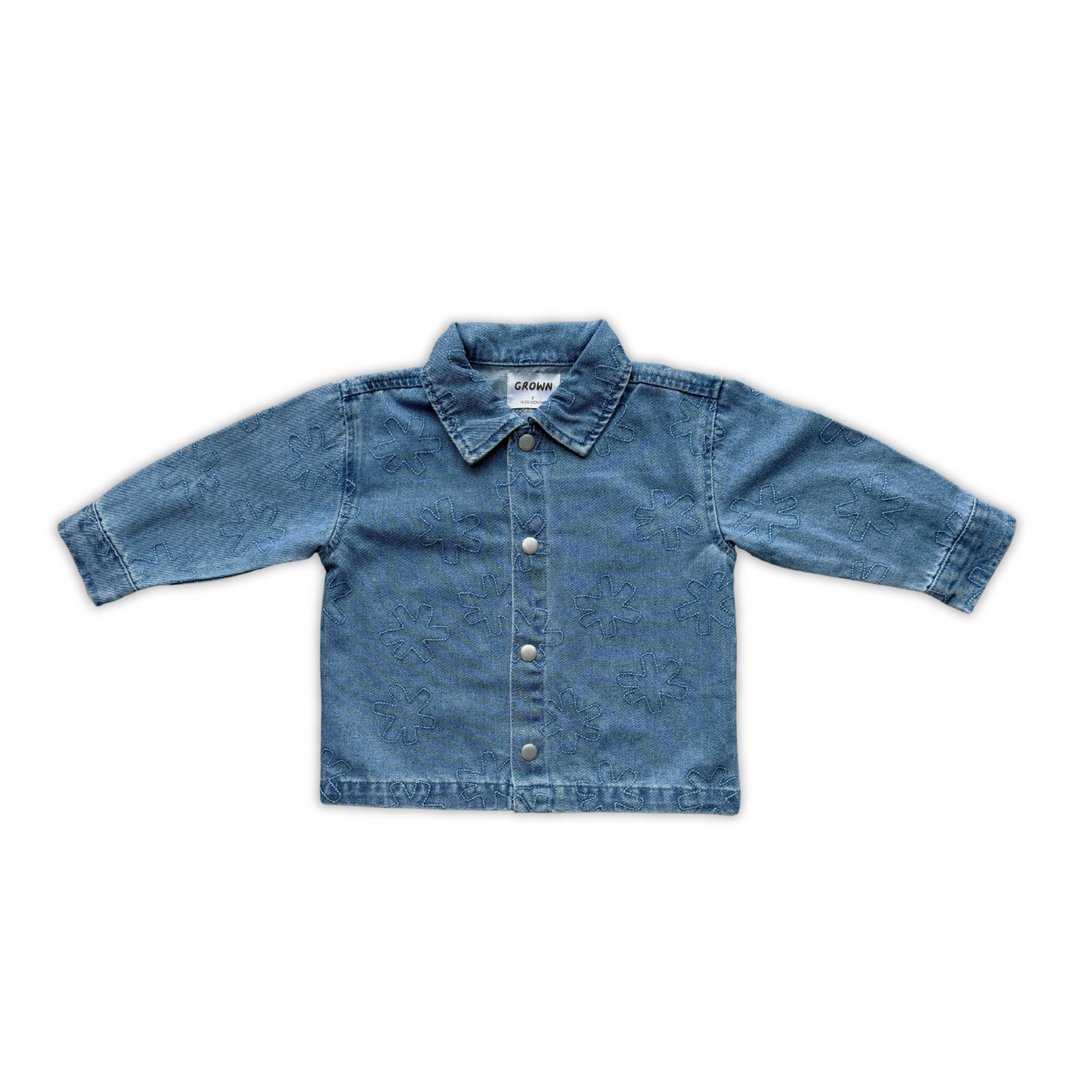 Organic Starlight Embroidery Denim Shirt Jacket