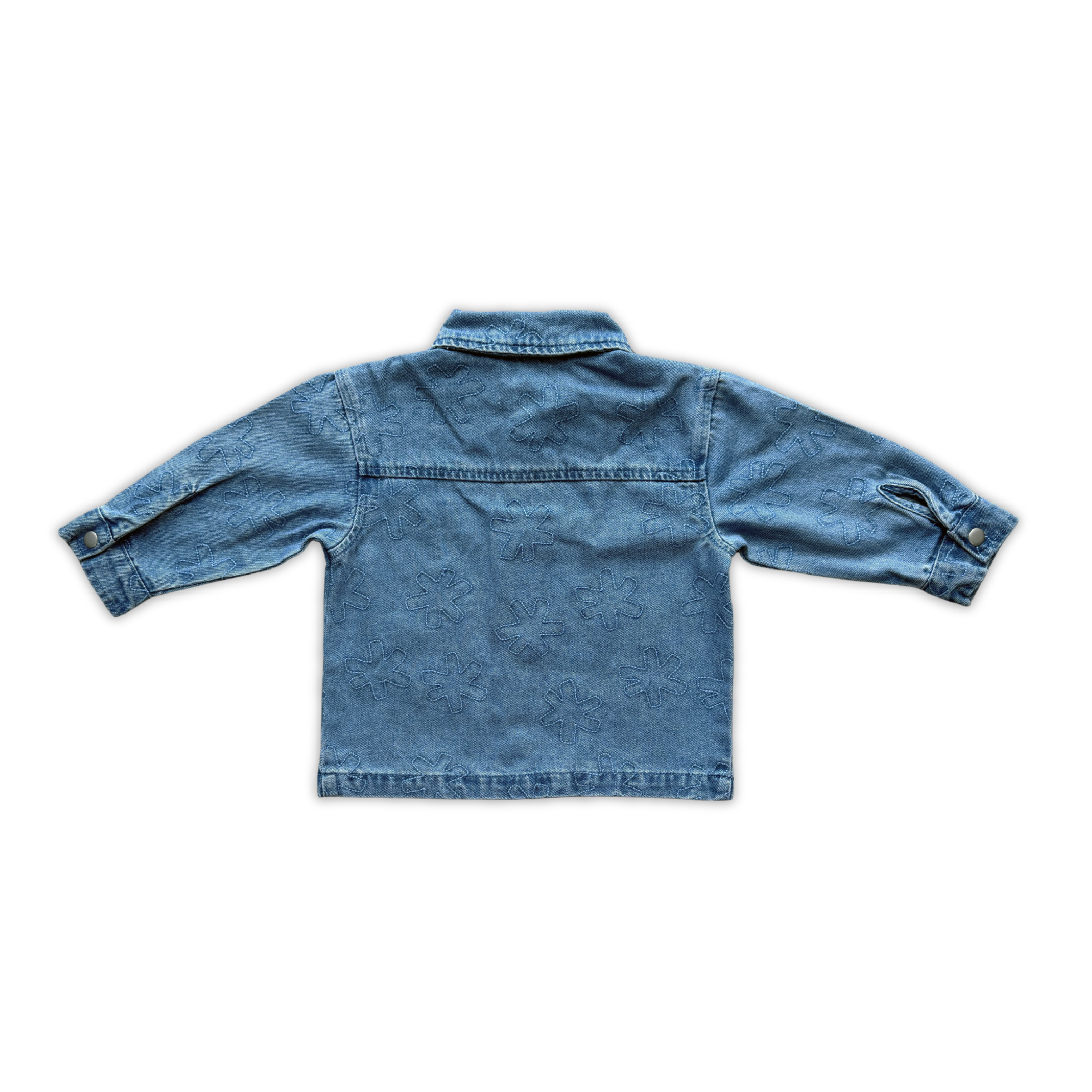 Organic Starlight Embroidery Denim Shirt Jacket