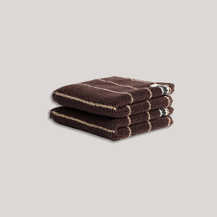 2 Pack Face Washer - Espresso