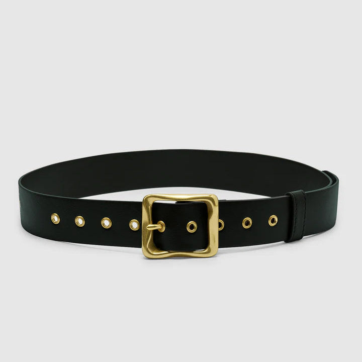Everyday Buckle Belt - Black/ Gold