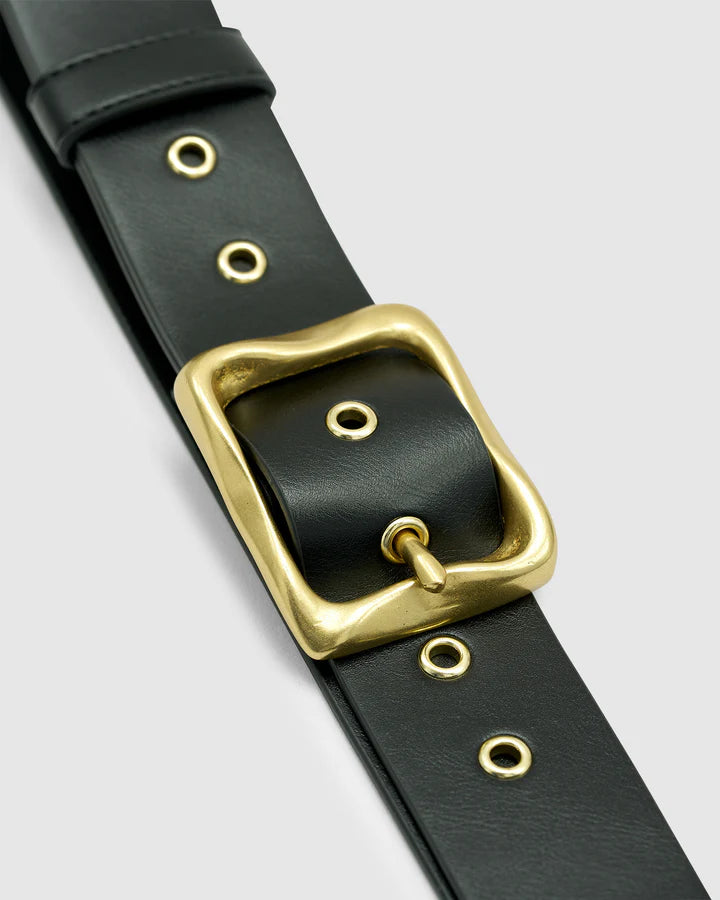 Everyday Buckle Belt - Black/ Gold