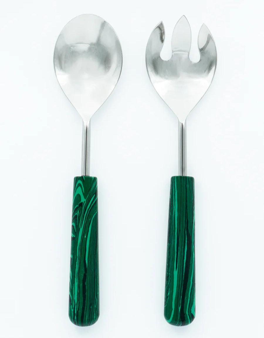 Salad Servers Set - Emerald